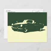 MGB, 1971 - Racing green on light postcard Postkarte (Vorne/Hinten)