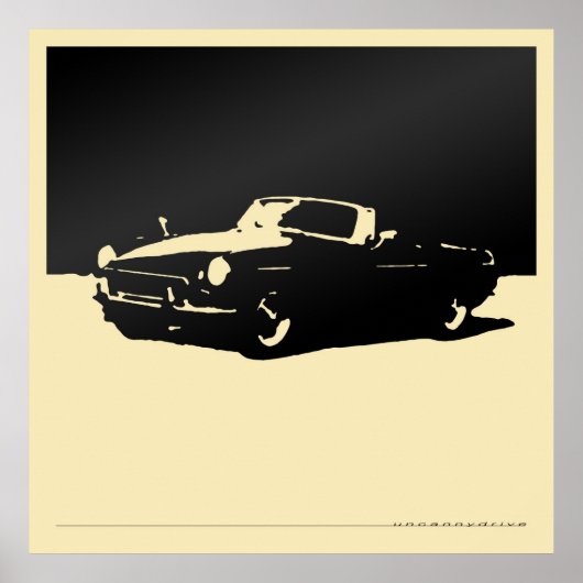 MGB, 1971 - Schwarz-Creme Poster (Vorne)