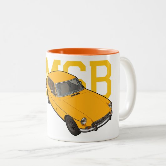 MGB-Gelb Zweifarbige Tasse (VorderseiteRechts)