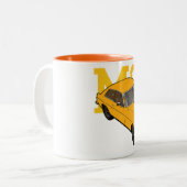 MGB-Gelb Zweifarbige Tasse (Vorderseite Links)
