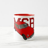 MGB-Rot Zweifarbige Tasse (Mittel)