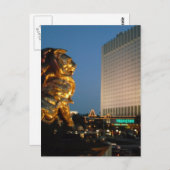 MGM Löwe über dem Las Vegas Strip Postkarte (Vorne/Hinten)