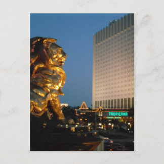 MGM Löwe über dem Las Vegas Strip Postkarte