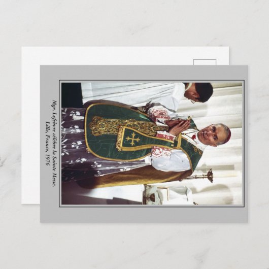 Mgr. Marcel Lefebvre Post Card Postkarte (Vorne/Hinten)