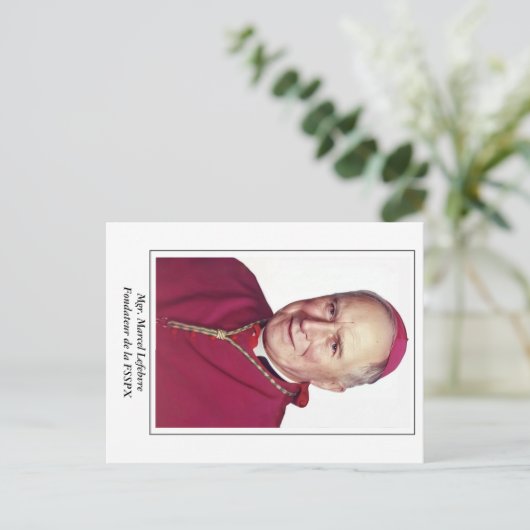 Mgr. Marcel Lefebvre Post Card Postkarte (Stehend Vorderseite)