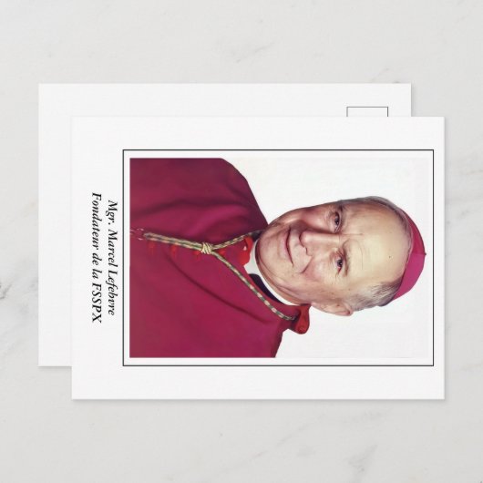 Mgr. Marcel Lefebvre Post Card Postkarte (Vorne/Hinten)