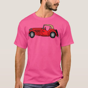 Mgtd Mg Td Red British Classic Sportscar T-Shirt