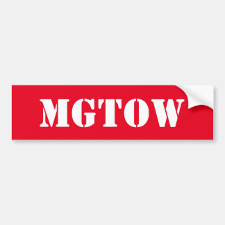 MGTOW - Gehende Männer ihre eigene Weise Autoaufkleber