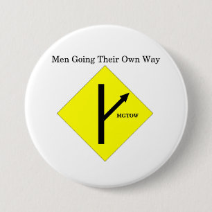 MGTOW Logo-Knopf-Großer Größe-Weißer Hintergru Button