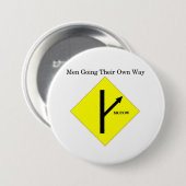 MGTOW Logo-Knopf-Großer Größe-Weißer Hintergrund Button (Vorne & Hinten)