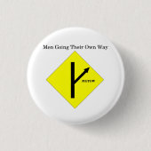 MGTOW Logo-Knopf-Klein-Weißer Hintergrund Button (Vorderseite)