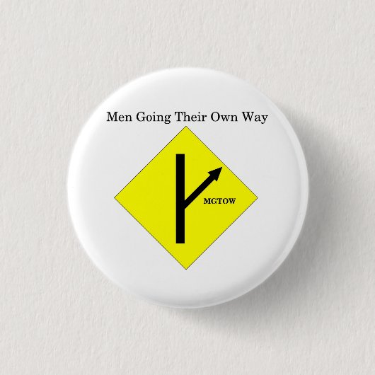 MGTOW Logo-Knopf-Klein-Weißer Hintergrund Button (Vorderseite)