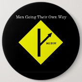 MGTOW Logo Knopf-XXLarge Größe-Schwarzer Button (Vorderseite)