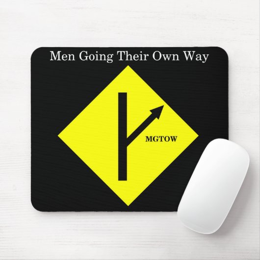 MGTOW Mousepad-Schwarzer Hintergrund Mousepad (Mit Mouse)