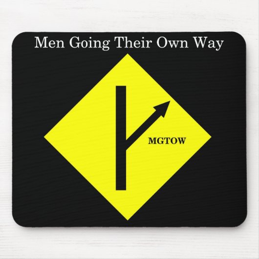 MGTOW Mousepad-Schwarzer Hintergrund Mousepad (Vorne)