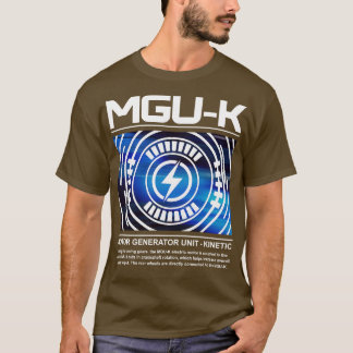 MGUK F1 Power Unit White Text Design T-Shirt