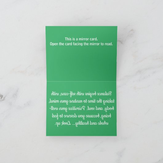 MH 013 - Gleichgewicht und Selbstversorgung Dankeskarte (Innenseite)