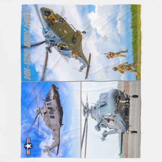 MH-139A GRAY WOLF FLEECEDECKE (Vorderseite)