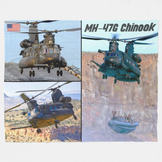 MH-47G CHINOOK FLEECEDECKE (Vorderseite (Horizontal))