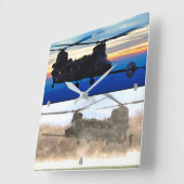 MH-47G CHINOOK QUADRATISCHE WANDUHR (Winkel)