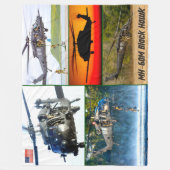 MH-60 M SCHWARZE HAWK FLEECEDECKE (Vorderseite)