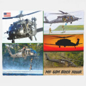 MH-60 M SCHWARZE HAWK FLEECEDECKE (Vorderseite (Horizontal))