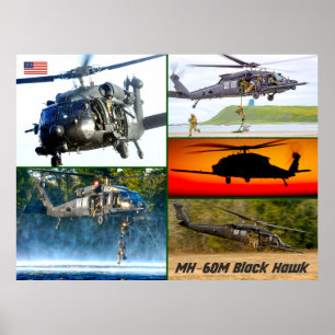 MH-60 M SCHWARZE HAWK POSTER