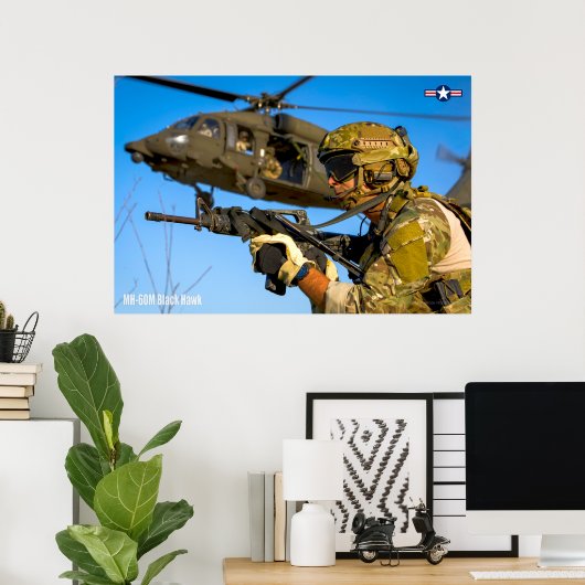 MH-60 M SCHWARZE HAWK POSTER (Heimbüro)