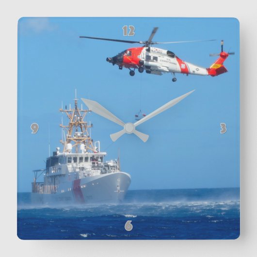 MH-60 T JAYHAWK QUADRATISCHE WANDUHR (Vorderseite)