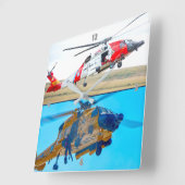 MH-60 T JAYHAWK QUADRATISCHE WANDUHR (Winkel)