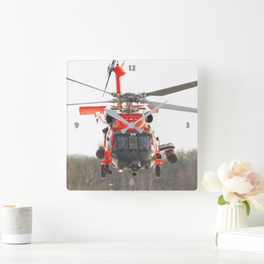 MH-60 T JAYHAWK QUADRATISCHE WANDUHR (Zuhause)