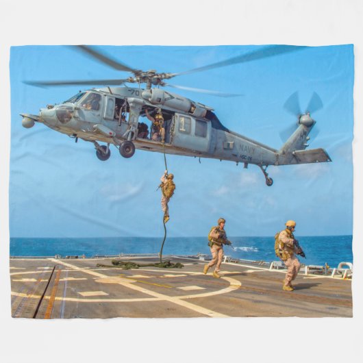 MH-60er SEAHAWK Fleecedecke (Vorderseite (Horizontal))