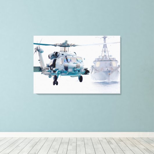 MH-60R SEAHAWK 24x36 Leinwanddruck (Insitu (Holzboden))