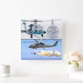 MH-60R SEAHAWK QUADRATISCHE WANDUHR (Zuhause)