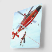 MH-65 DOLPHIN QUADRATISCHE WANDUHR (Winkel)