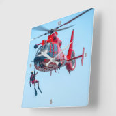 MH-65 DOLPHIN QUADRATISCHE WANDUHR (Winkel)