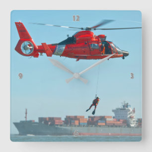 MH-65 DOLPHIN QUADRATISCHE WANDUHR
