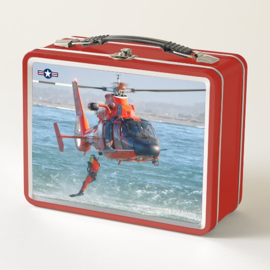MH-65C-DOLPHIN METALL BROTDOSE (Vorderseite)