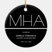 MHA-Grad-Abschluss von Keepake Keramik Ornament (Hinten)