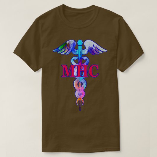 MHC Mental Health Counselor Caduceus Herapist Psyc T-Shirt (Design vorne)