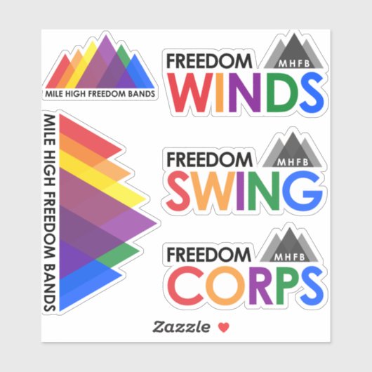 MHFB Ensemble Logos 5-Sticker-Set Aufkleber (Blatt)