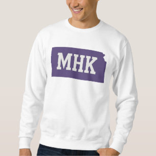 MHK Kansas   Manhattan KS Staat Abkürzung Sweatshirt