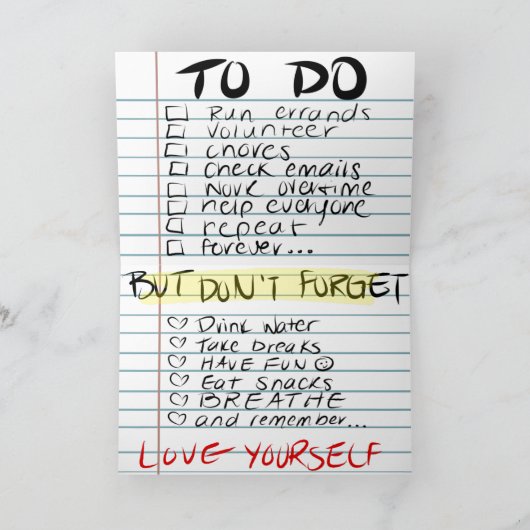 MHM - Selbst-Liebe Karte (Innenseite)