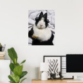 MHRR Niederländisch Schwarz-weißes Kaninchen Somme Poster (Heimbüro)