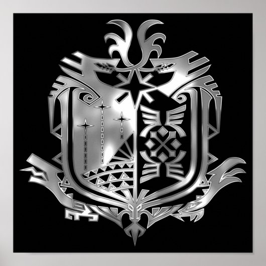 MHW-MetallEmblem Poster (Vorne)