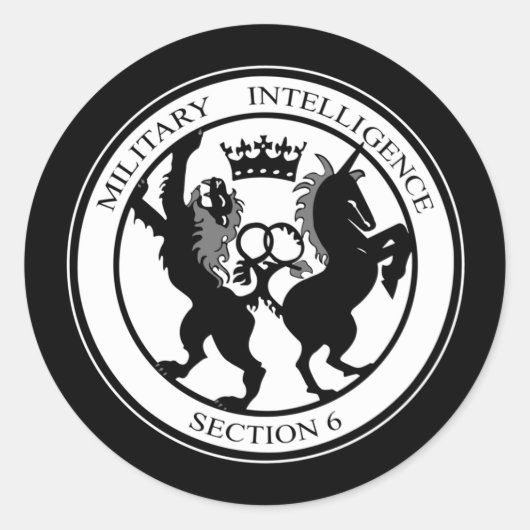 MI6 Logo Runder Aufkleber (Vorderseite)