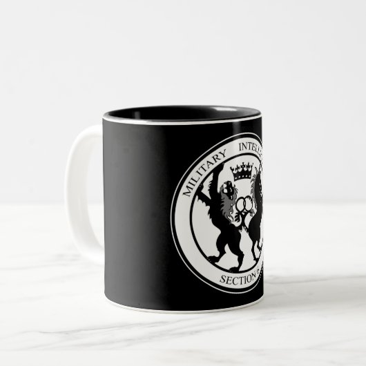 MI6-Logo Zweifarbige Tasse (Vorderseite Links)