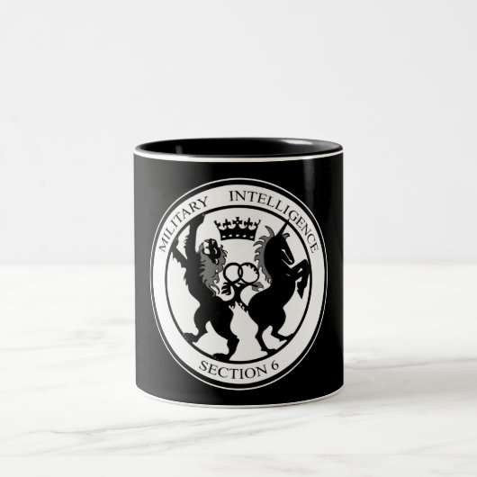 MI6-Logo Zweifarbige Tasse (Mittel)