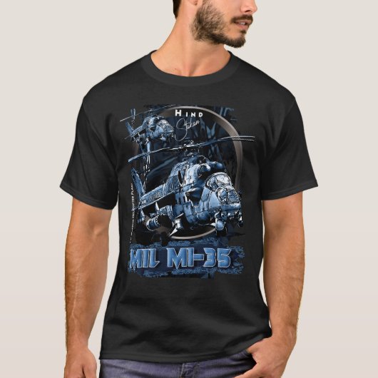Mi-35 Hind Attack Hubschrauber T-Shirt (Vorderseite)