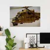 Mi-35 Hind Hubschrauber mit Luftwaffe Poster (Heimbüro)